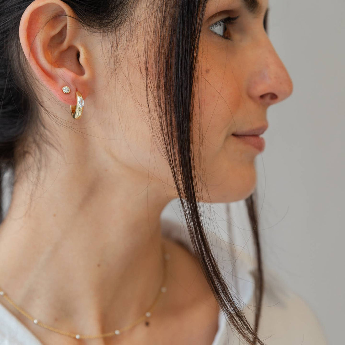 Desert Lux Eliza Gold Filled Hoops Earrings available in Joshua Tree at JT Trading Post