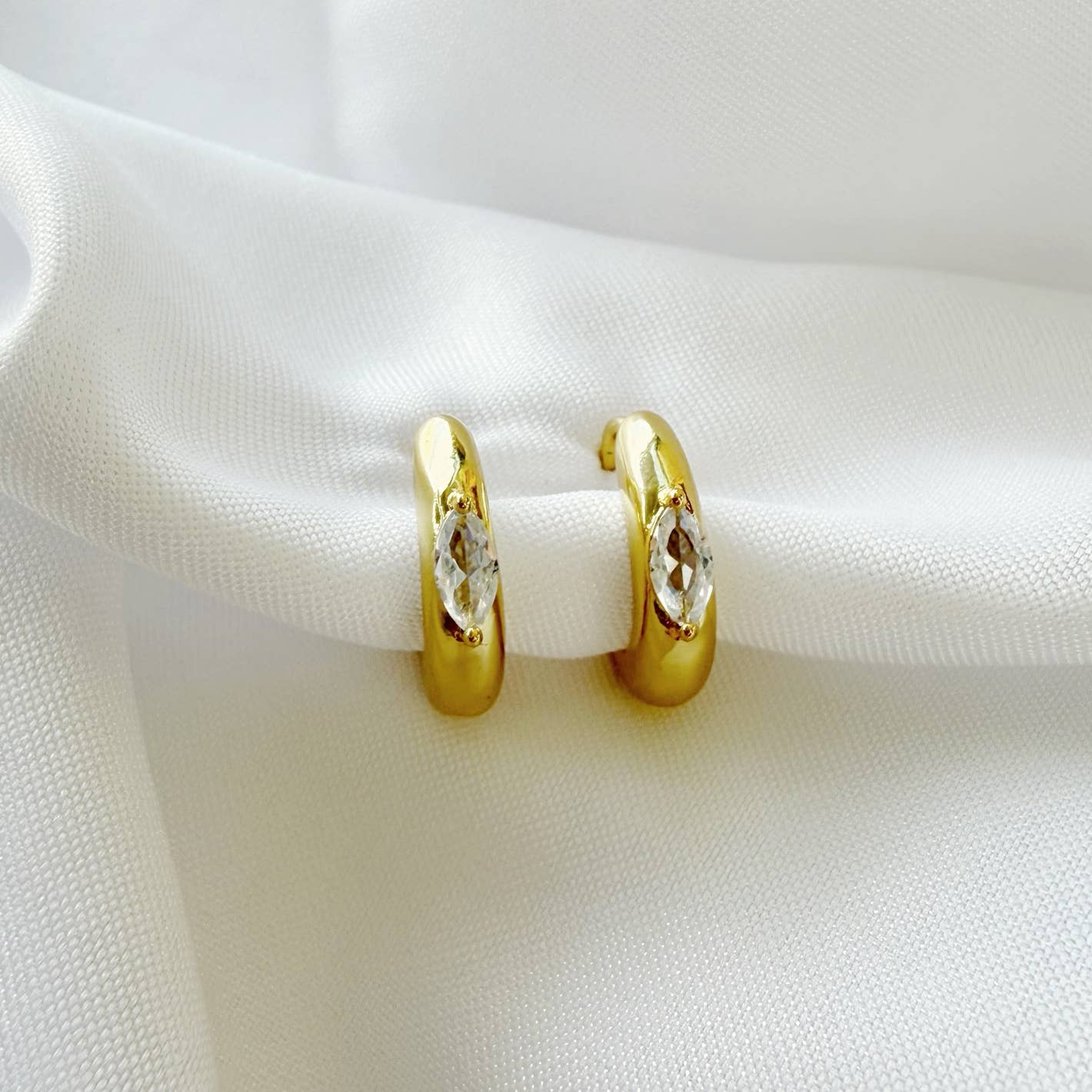 Desert Lux Eliza Gold Filled Hoops Earrings available in Joshua Tree at JT Trading Post