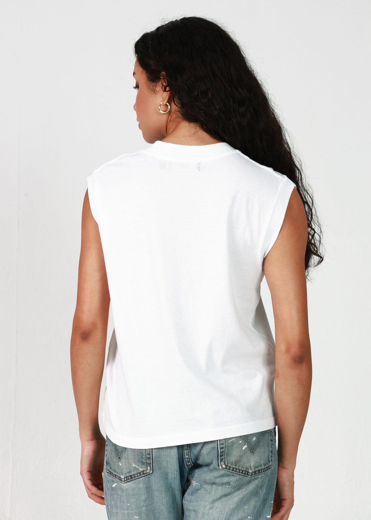 Cocktails Embroidery White Moto Tee