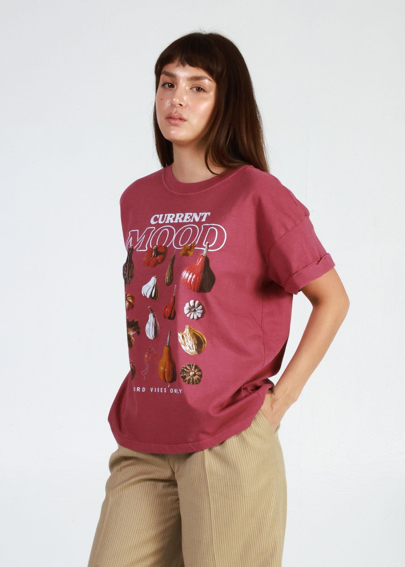 Girl-Dangerous Current Mood Dusty Rose Boyfriend Tee available in Joshua Tree at JT Trading Post