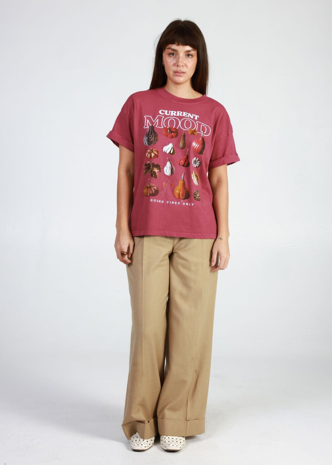 Girl-Dangerous Current Mood Dusty Rose Boyfriend Tee available in Joshua Tree at JT Trading Post