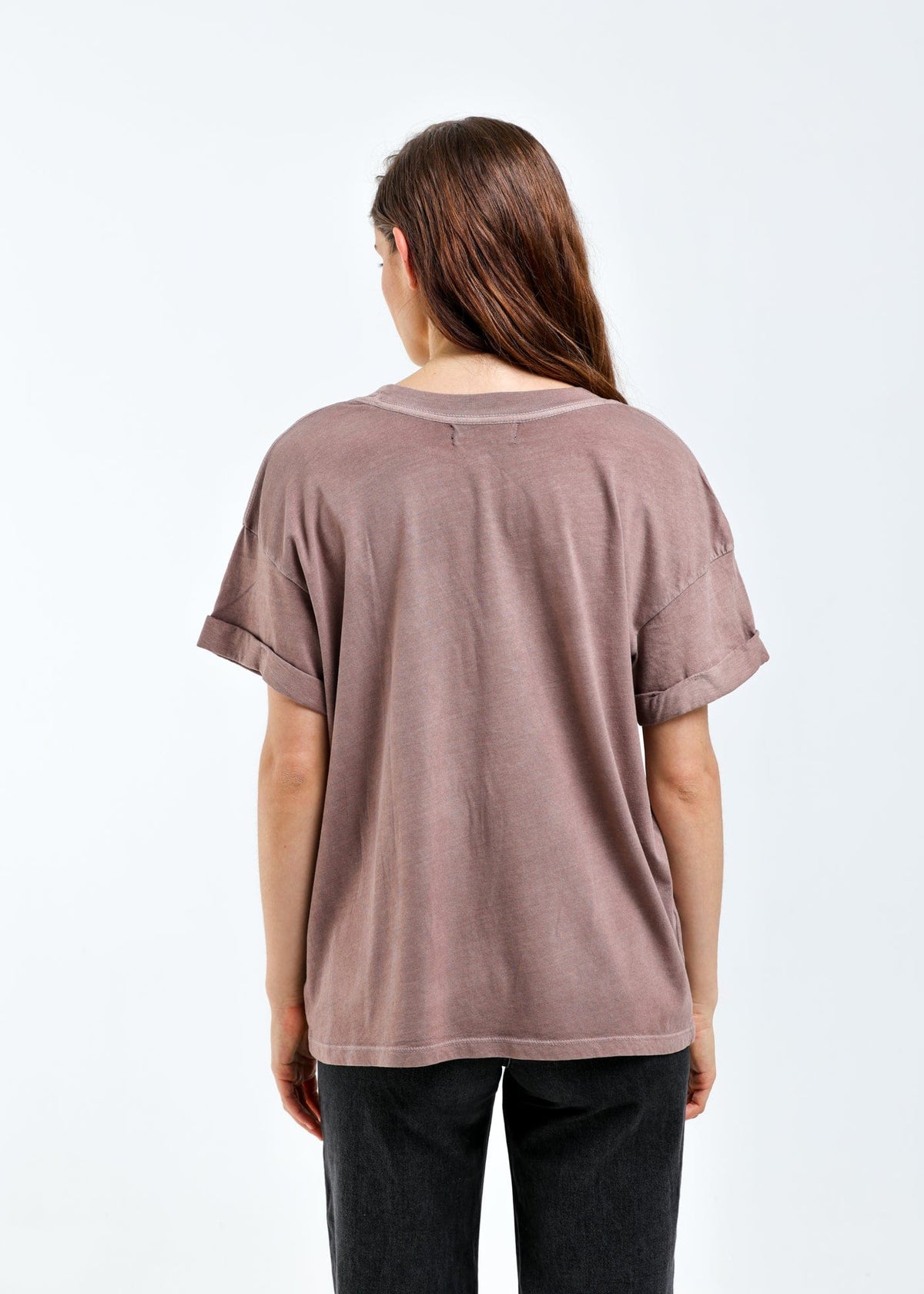 Girl-Dangerous Easy Cowboy Mauve Boyfriend Tee available in Joshua Tree at JT Trading Post