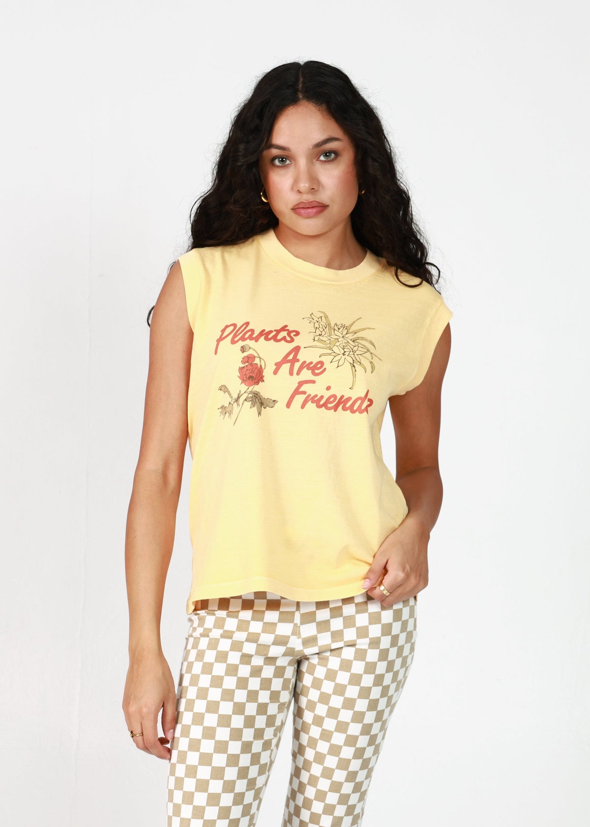 Girl-Dangerous Plants are Friends Honey Moto Tee available in Joshua Tree at JT Trading Post