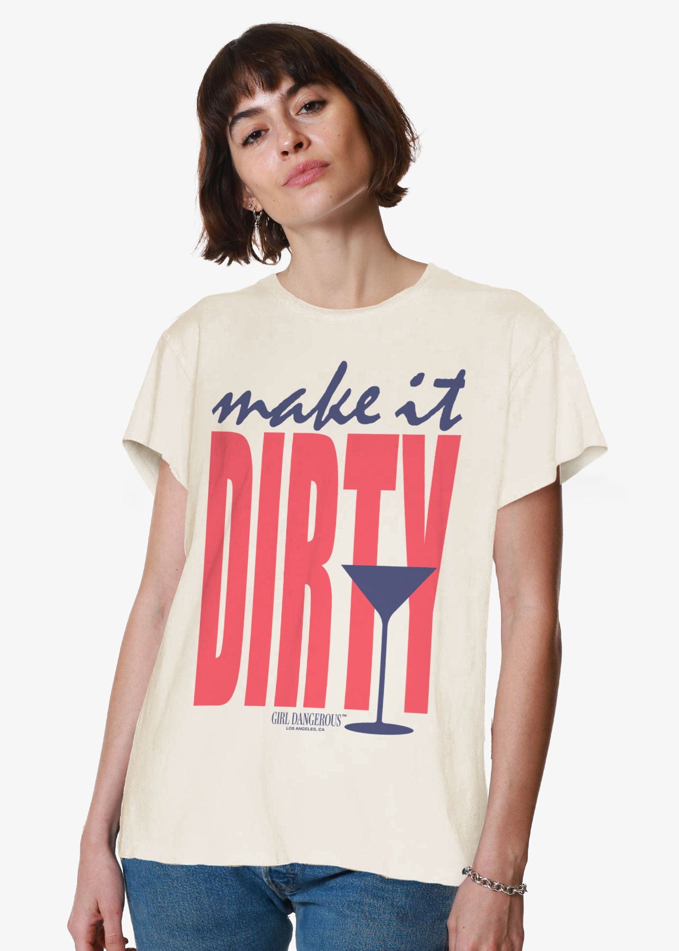 Girl Dangerous Make It Dirty Natural Vintage Tee available in Joshua Tree at JT Trading Post
