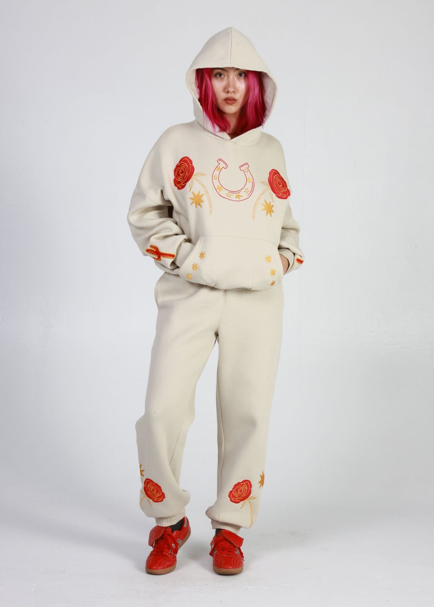 Girl-Dangerous Nudie Suit Bone Oversized Hoodie available in Joshua Tree at JT Trading Post