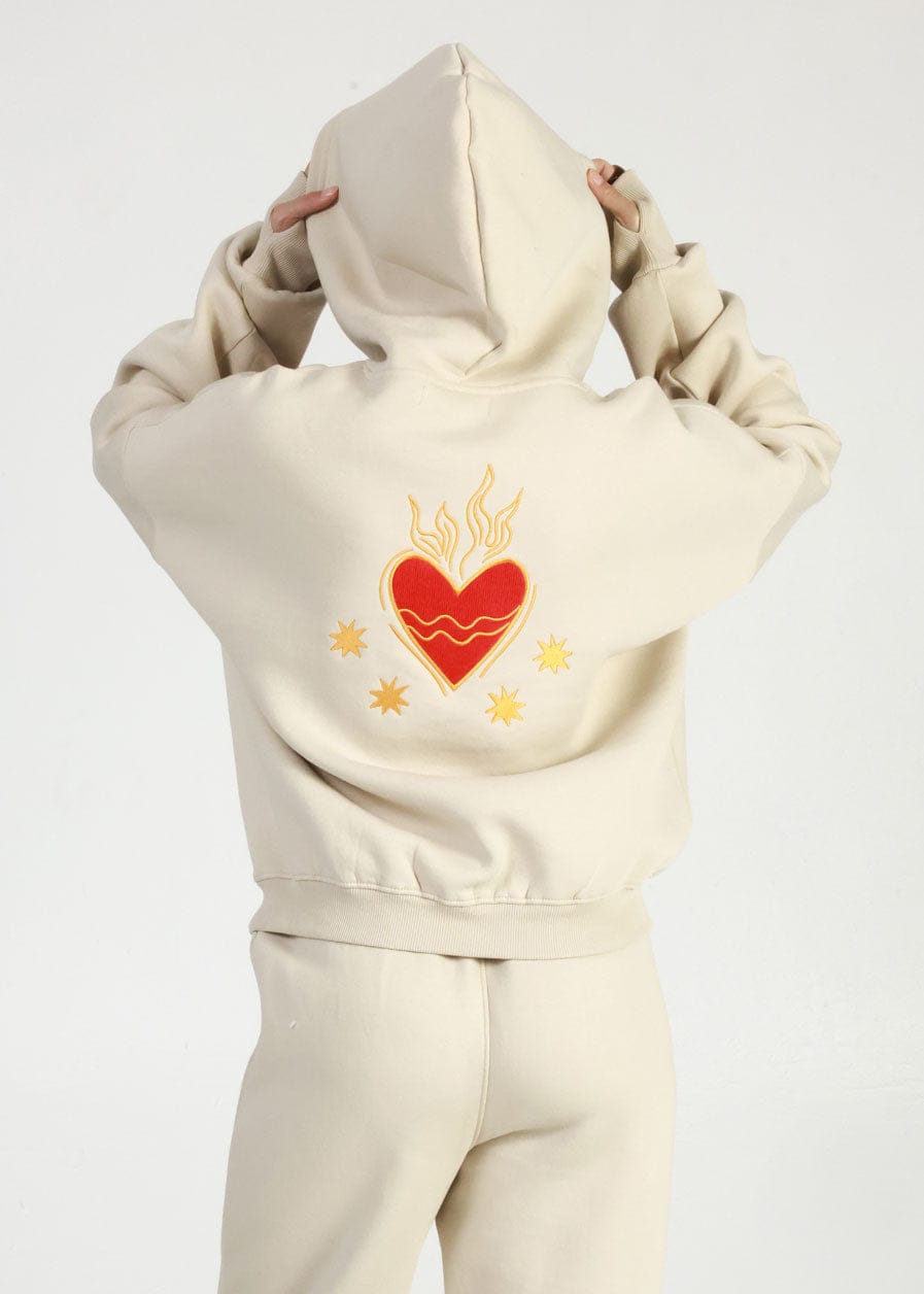 Girl-Dangerous Nudie Suit Bone Oversized Hoodie available in Joshua Tree at JT Trading Post