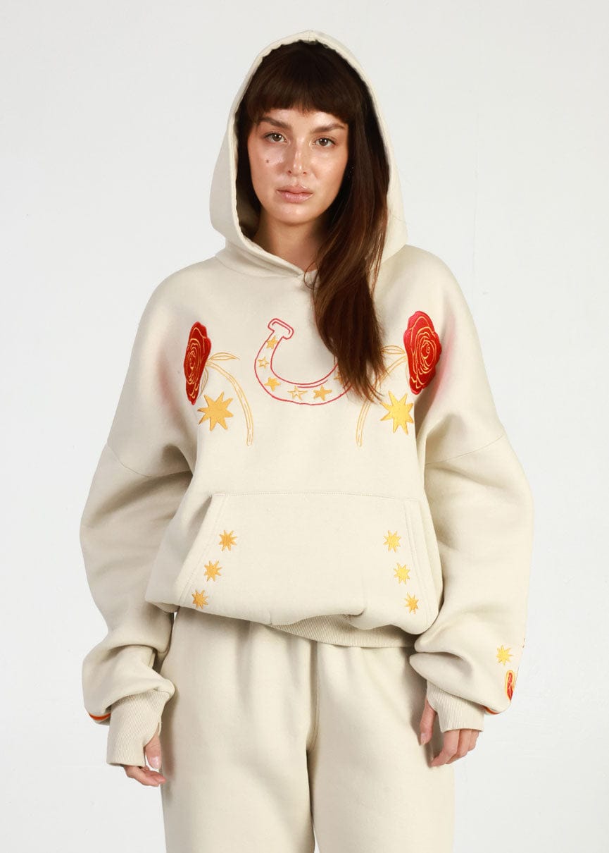 Girl-Dangerous Nudie Suit Bone Oversized Hoodie available in Joshua Tree at JT Trading Post