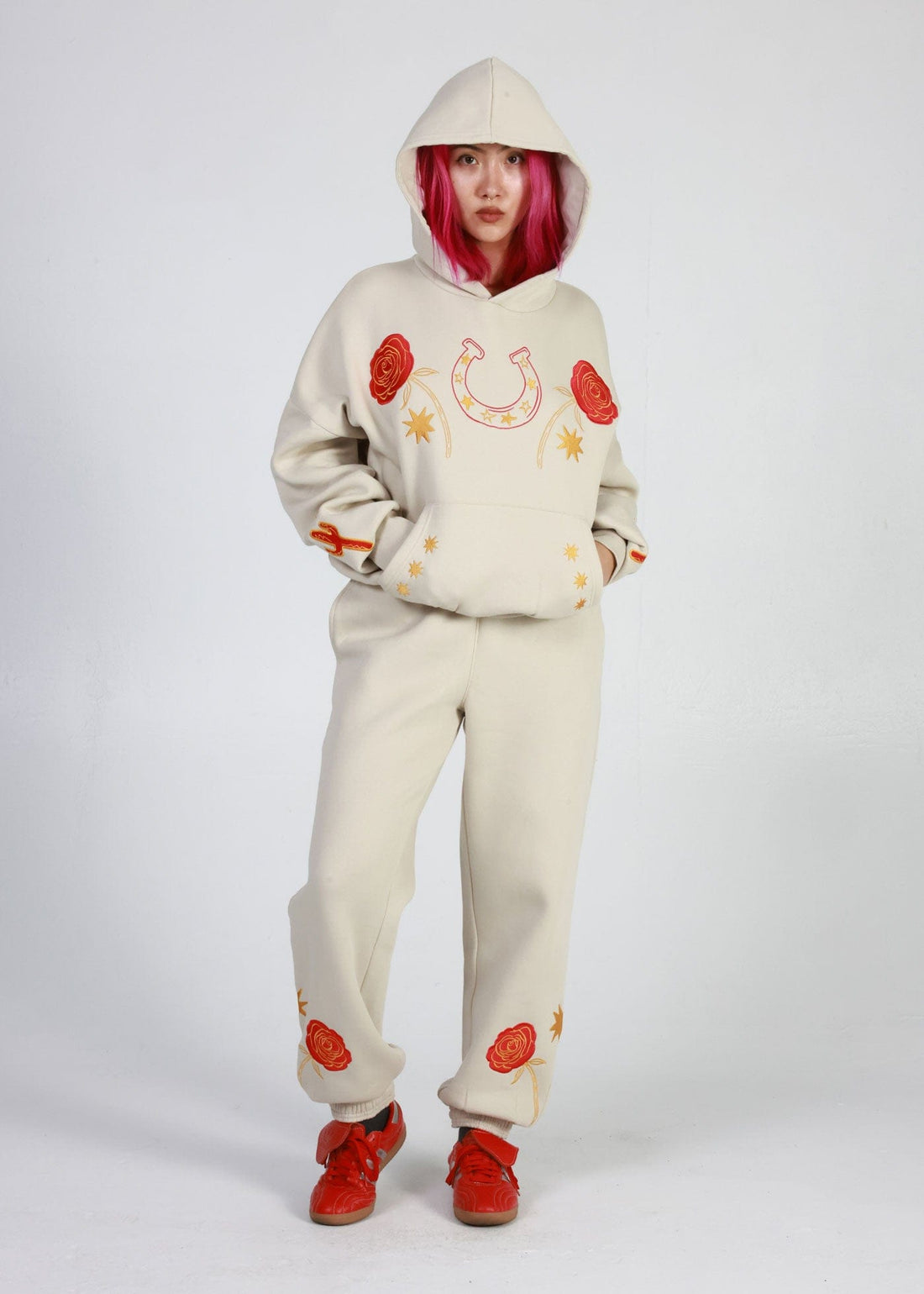 Girl-Dangerous Nudie Suit Bone Oversized Hoodie available in Joshua Tree at JT Trading Post