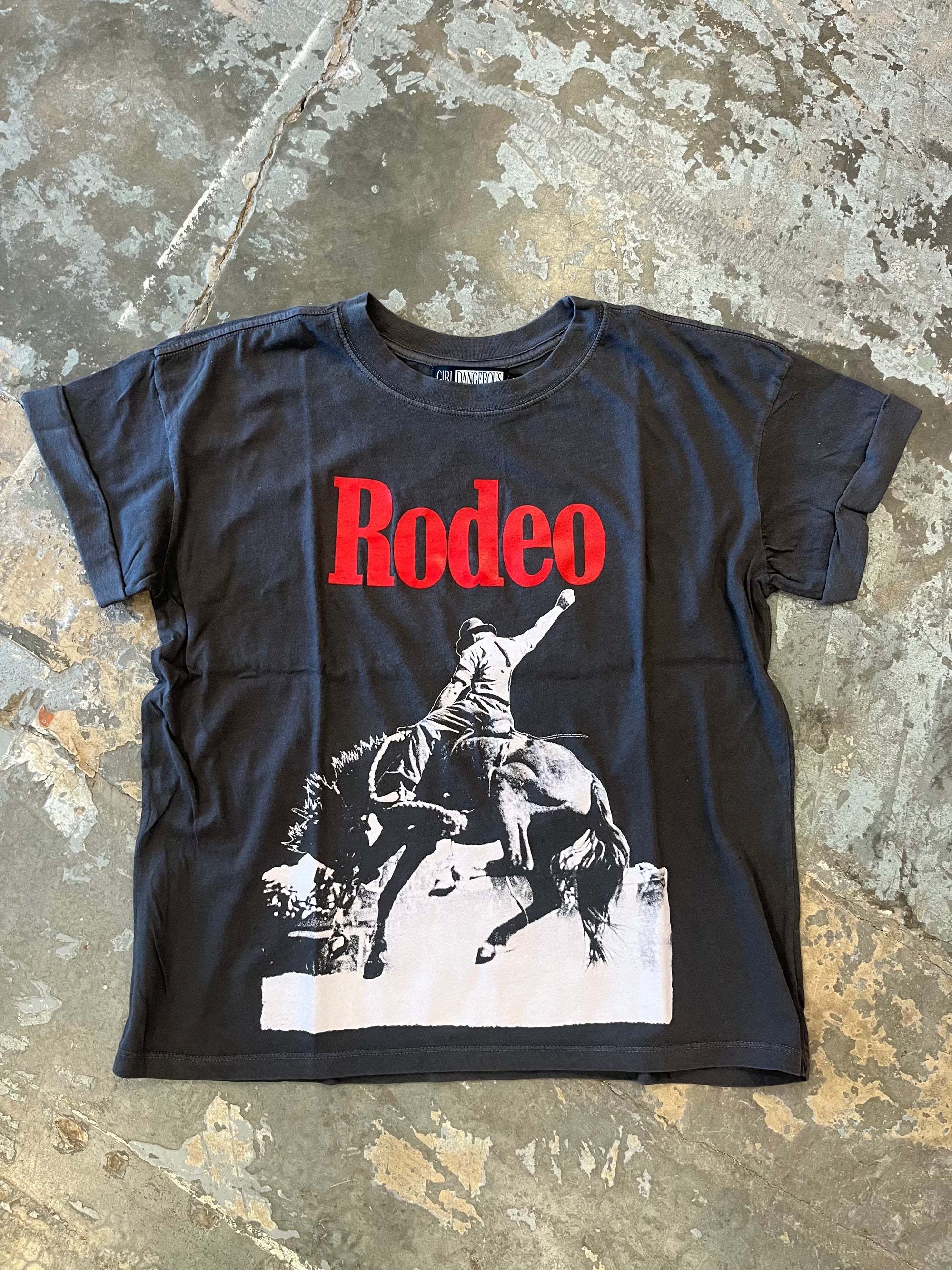 Girl-Dangerous Rodeo Boyfriend Tee available in Joshua Tree at JT Trading Post