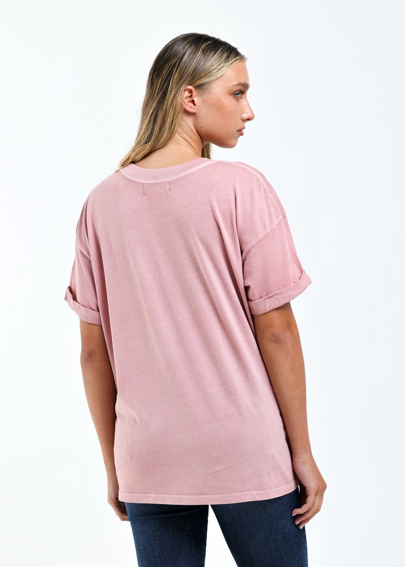Girl-Dangerous Running Horses Dusty Pink Boyfriend Tee available in Joshua Tree at JT Trading Post