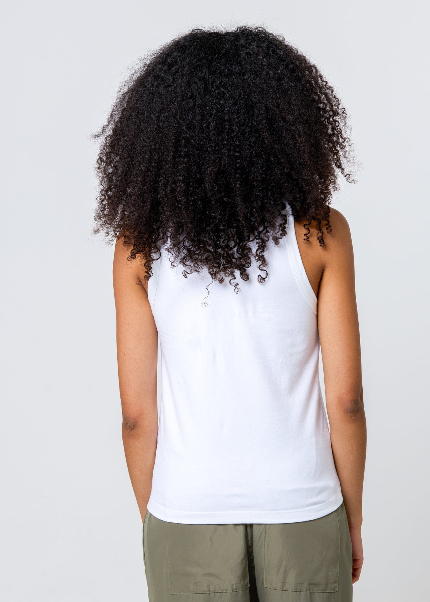 Tomato Heart White High Neck Tank