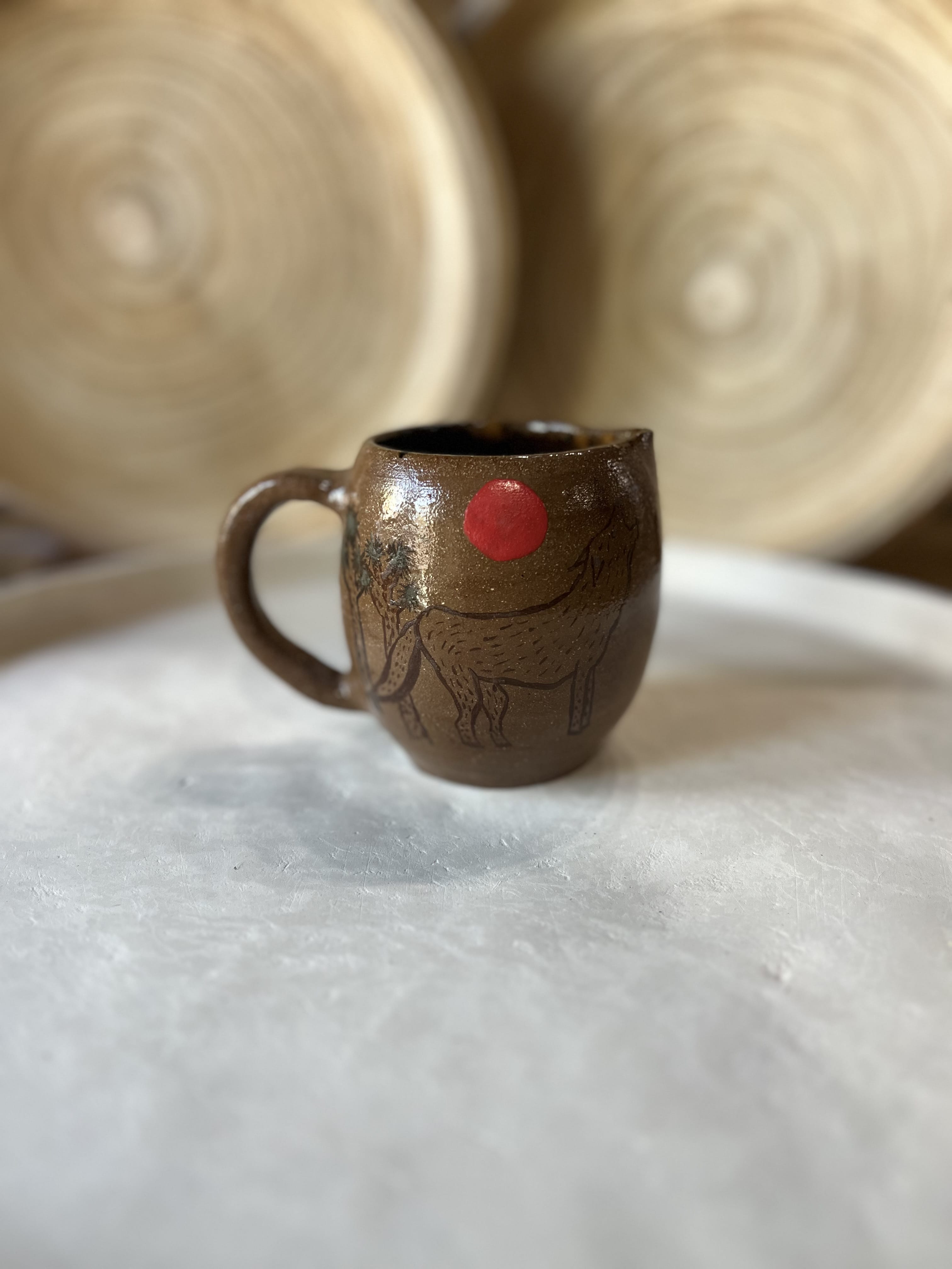JT Trading Post Ceramic 29 Palms Coyote Pitcher available in Joshua Tree at JT Trading Post