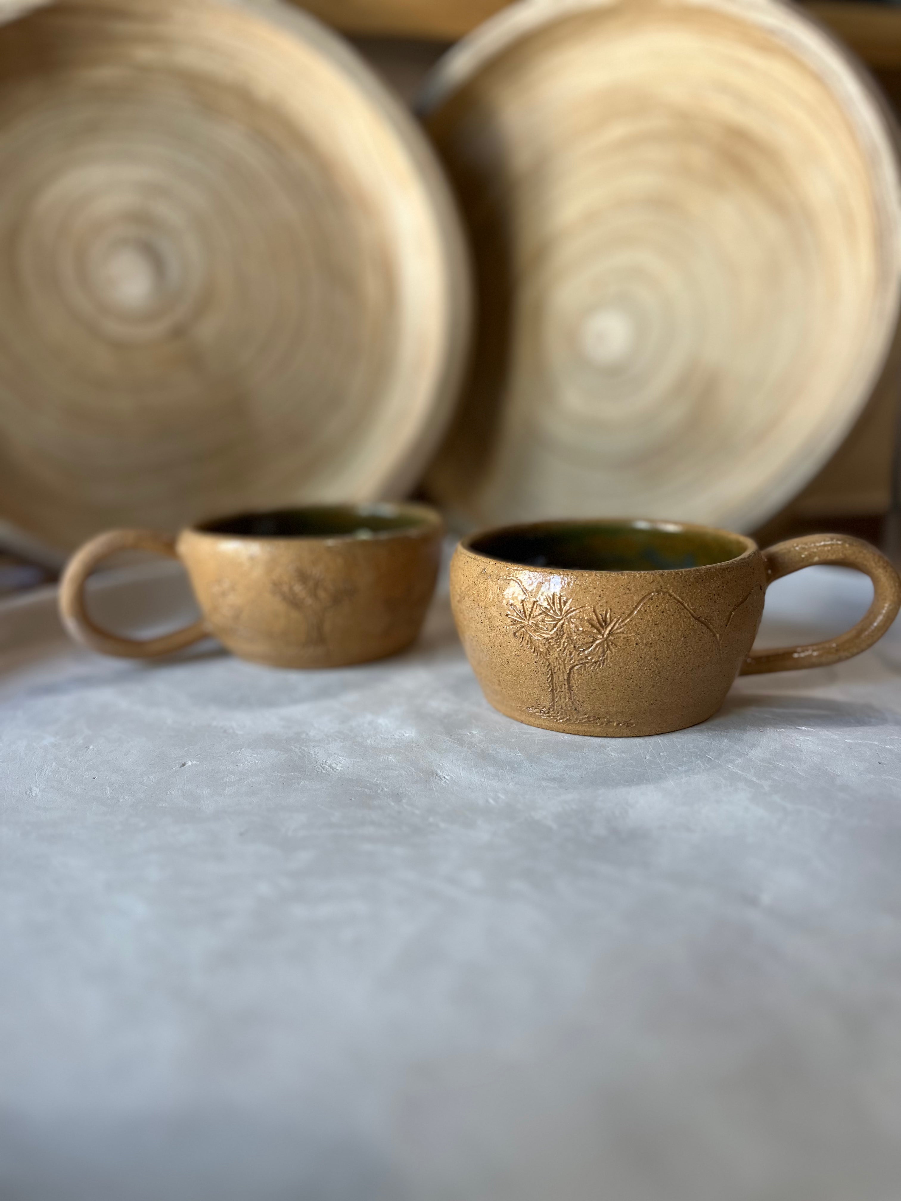 JT Trading Post Joshua Tree Clay Mugs available in Joshua Tree at JT Trading Post