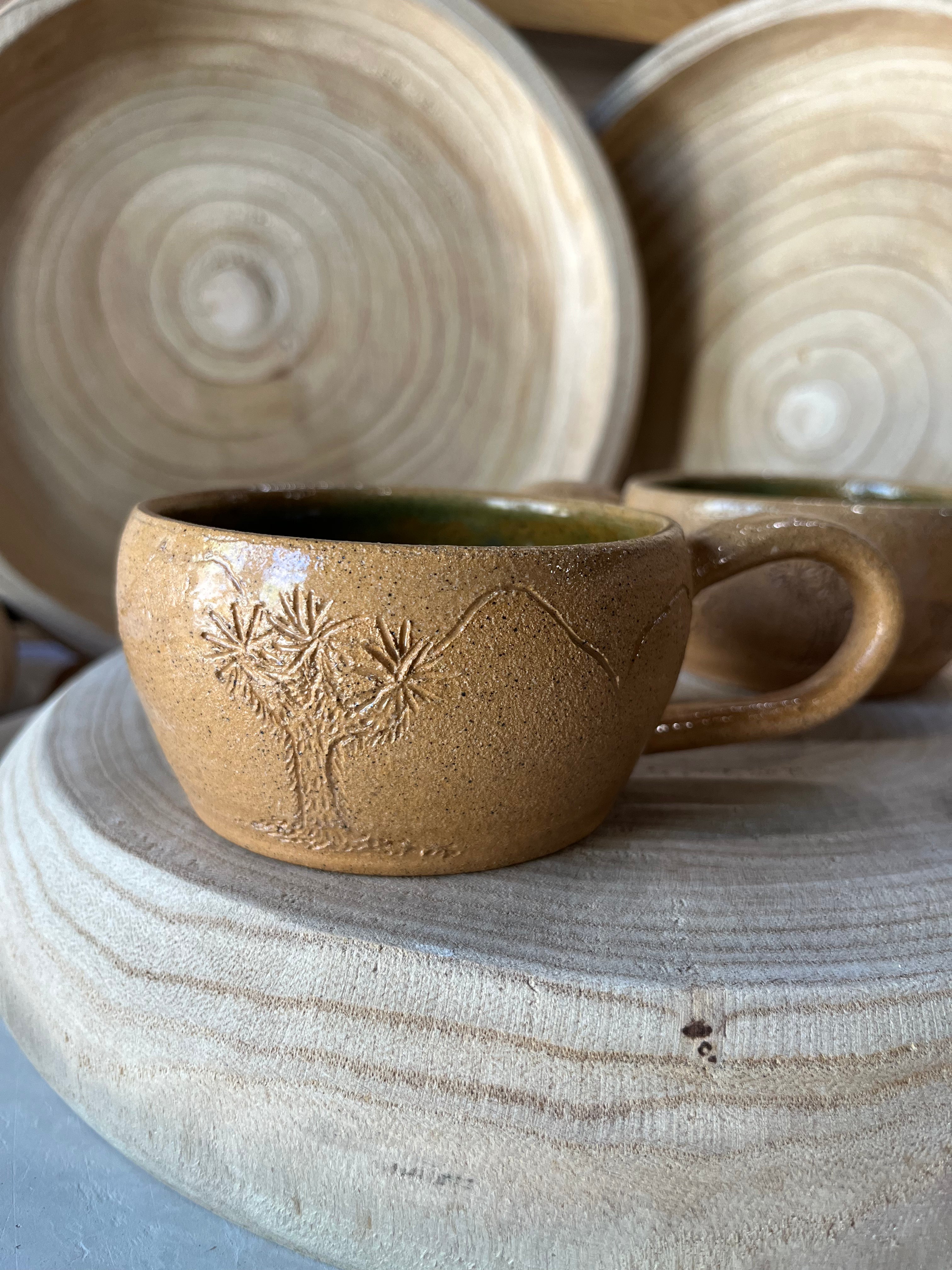 JT Trading Post Joshua Tree Clay Mugs available in Joshua Tree at JT Trading Post