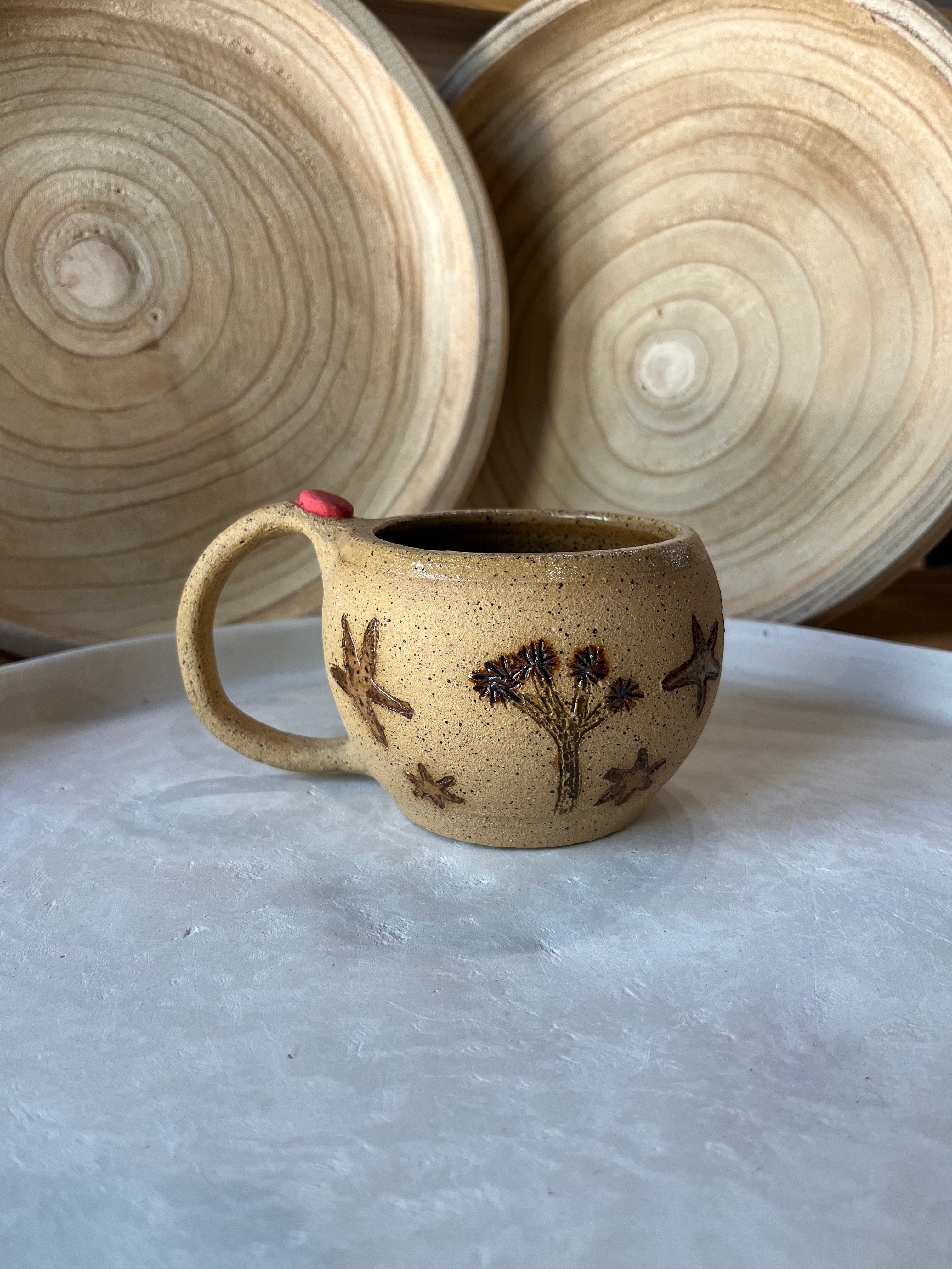 JT Trading Post Joshua Tree Clay Mugs with Thumb-Rest available in Joshua Tree at JT Trading Post