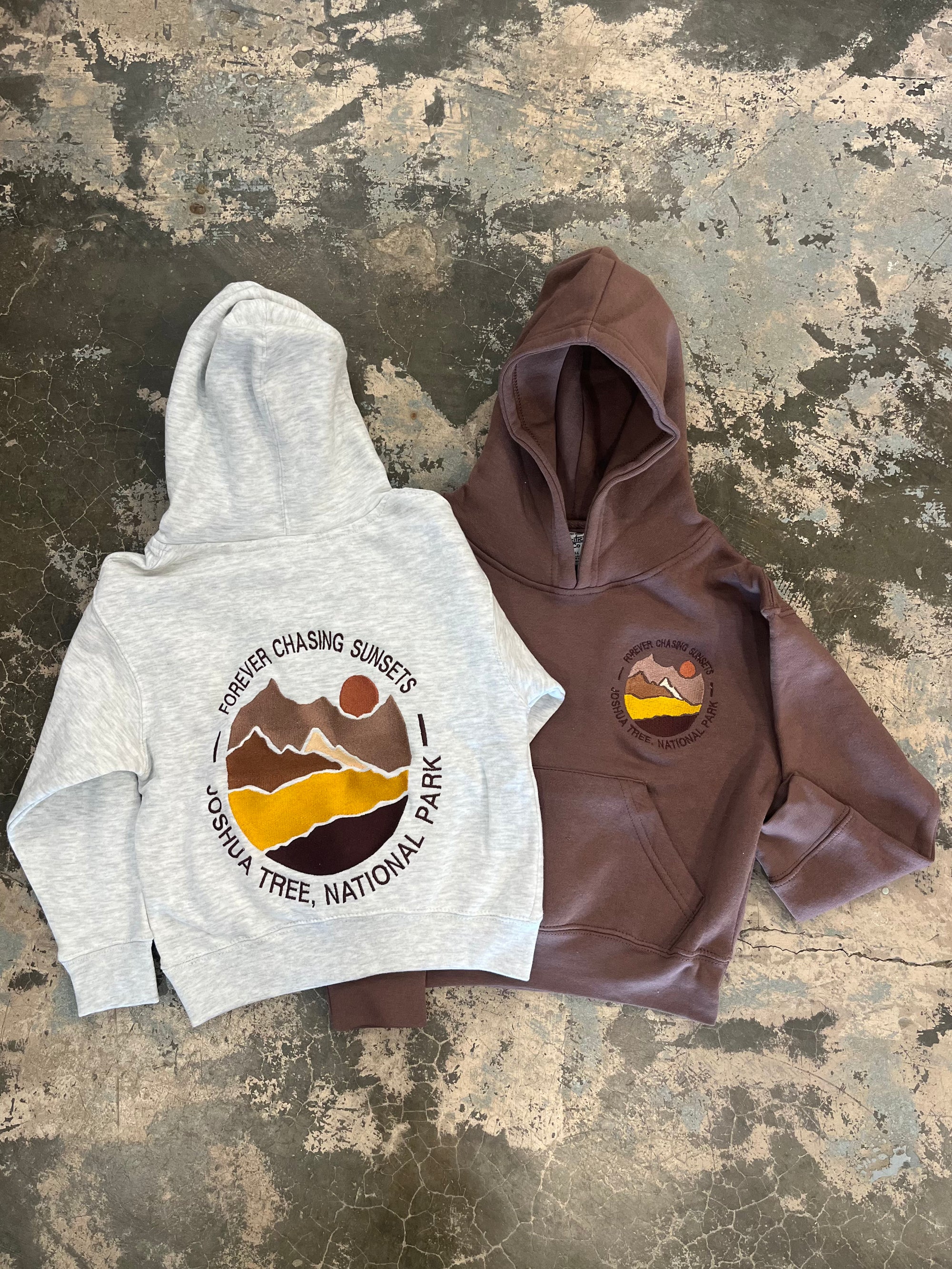 JTTP Originals Joshua Tree Sunset Kid's Hoodie | Brown available in Joshua Tree at JT Trading Post