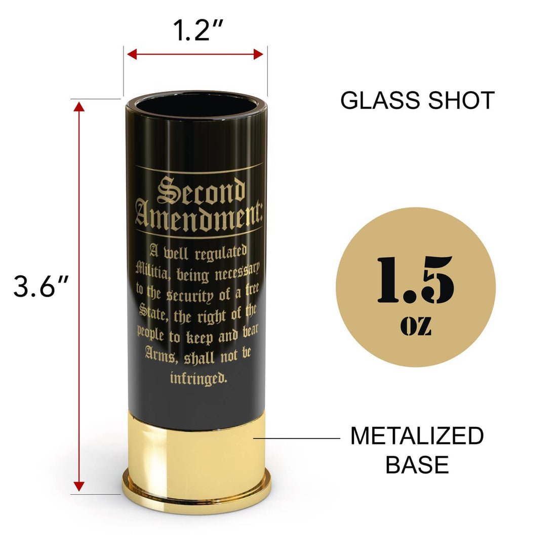 JTTP Products 12 Gauge First Amendment Shot Glasses available in Joshua Tree at JT Trading Post