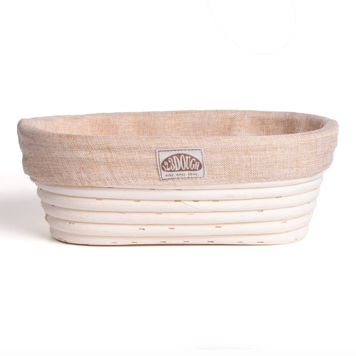JTTP Products 9.8" Oblong Proofing Bread Basket with Liner – 123Dough available in Joshua Tree at JT Trading Post