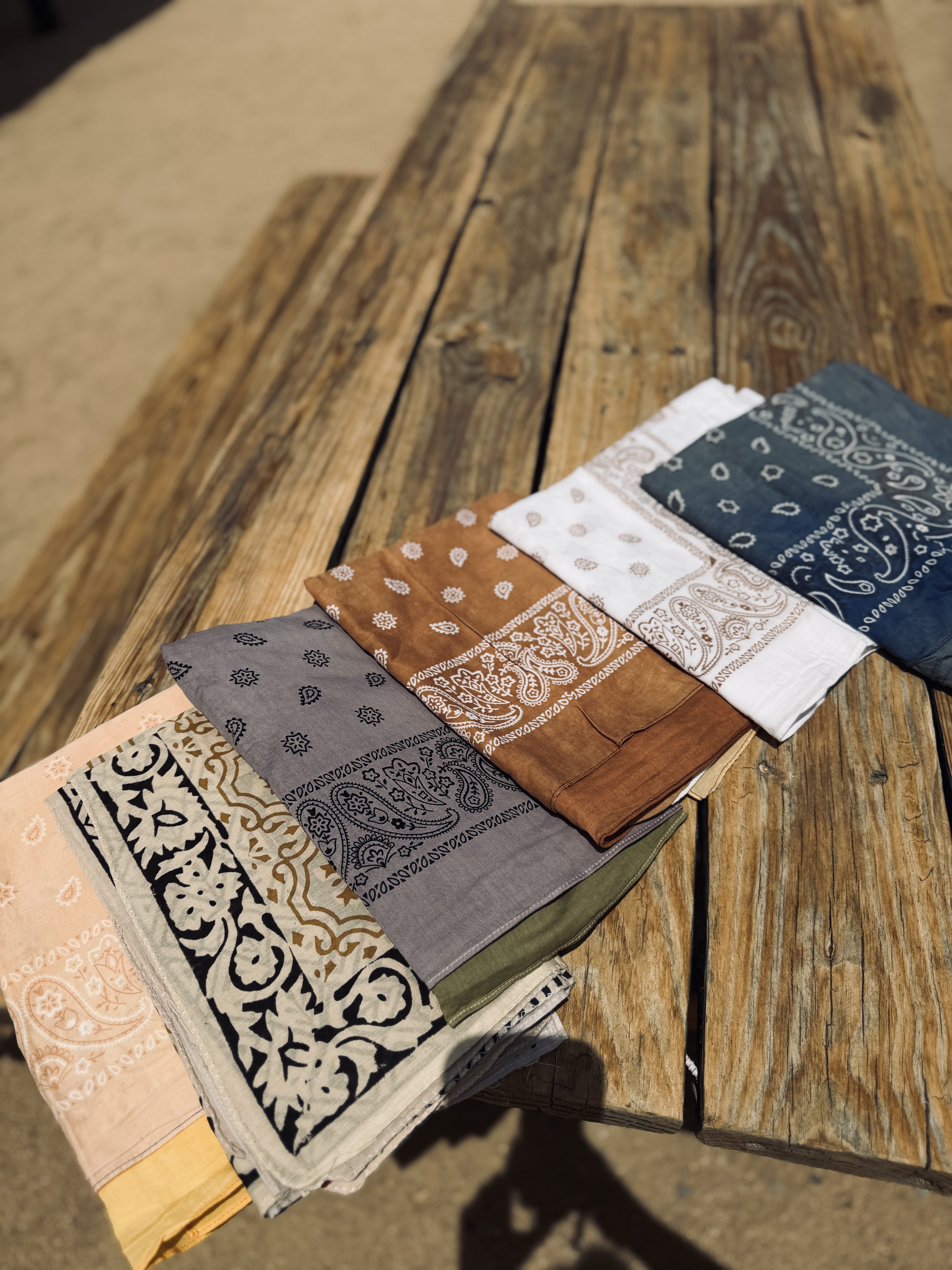 JTTP Products Assorted Hand-Dyed Bandanas available in Joshua Tree at JT Trading Post