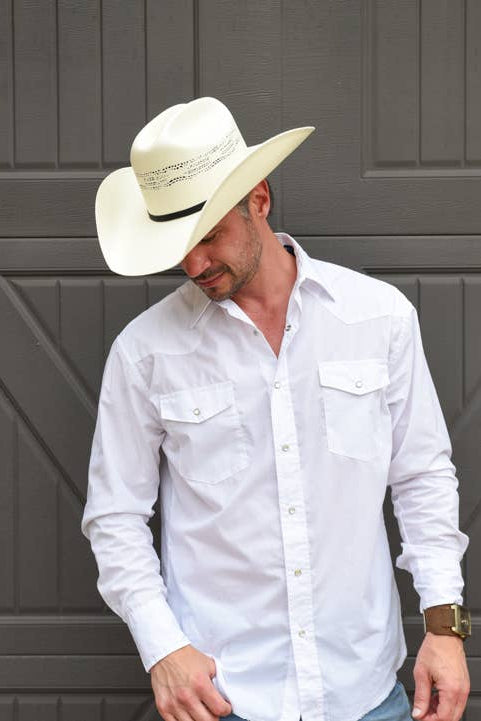 JTTP Products Bangora Straw Western Cowboy Hat available in Joshua Tree at JT Trading Post
