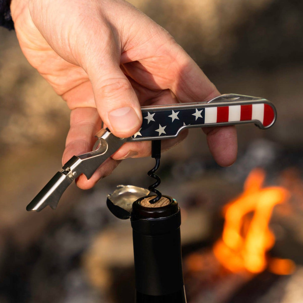JTTP Products Double Hinged Bottle Opener American Flag available in Joshua Tree at JT Trading Post