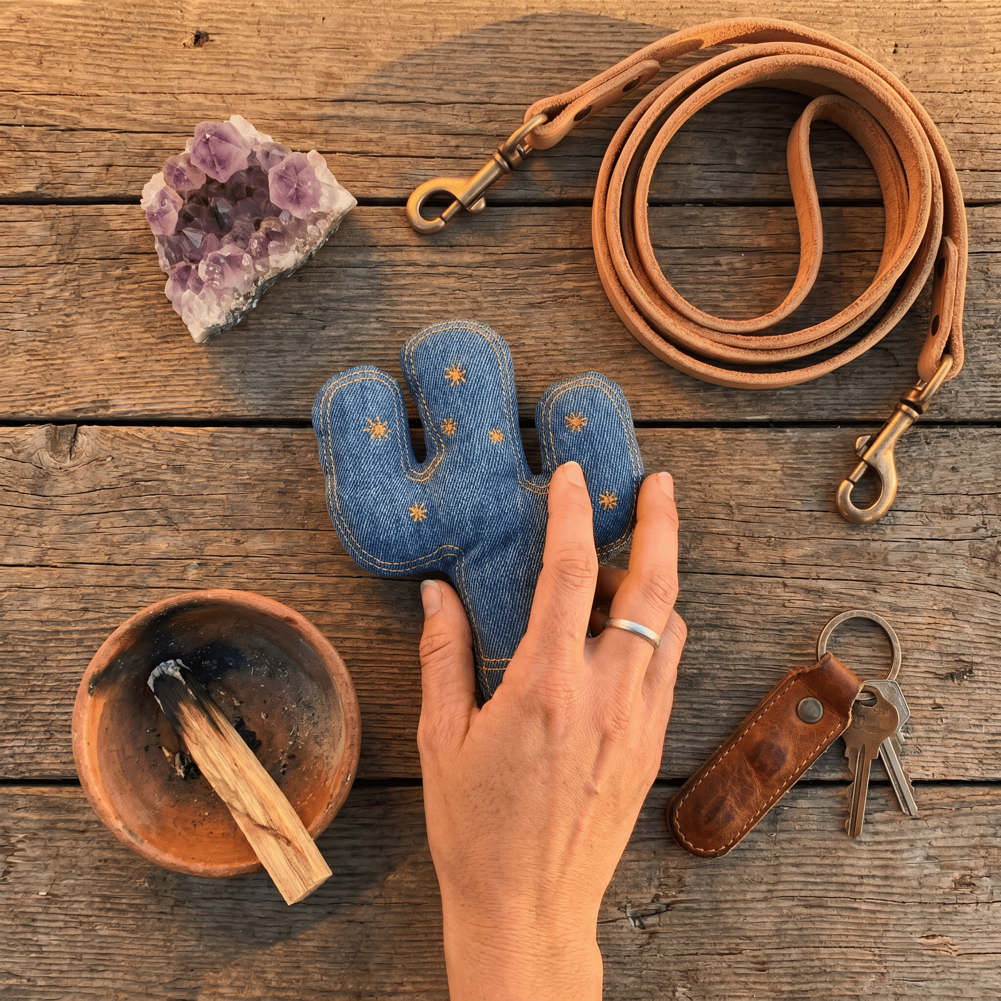 JTTP Products Evening Saguaro Plush Crinkle Dog Toy With Squeaker available in Joshua Tree at JT Trading Post