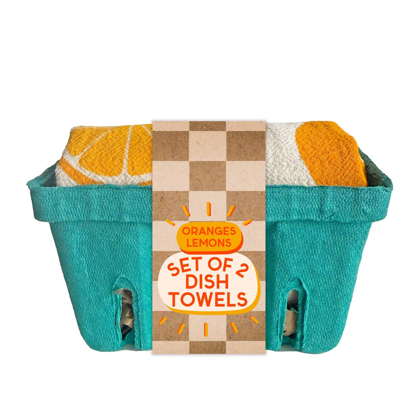 JTTP Products Fresh Squeezed | Orange Lemon | Tea Towel Set of 2 available in Joshua Tree at JT Trading Post