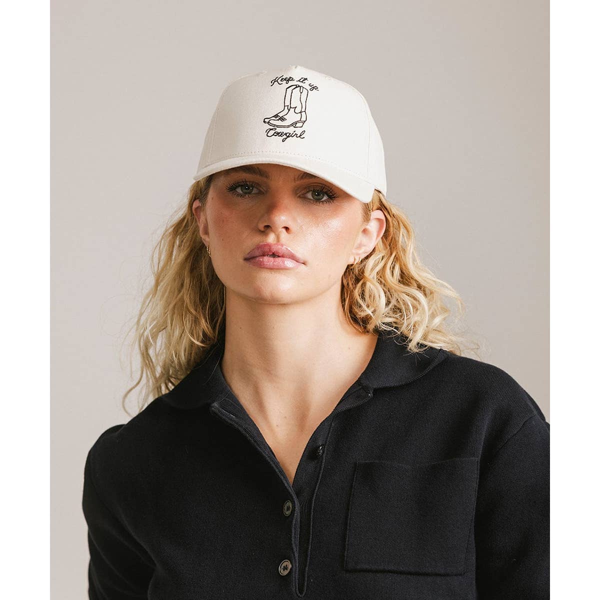 JTTP Products GIGI PIP - Keep It Up Cowgirl Trucker Hat | Cream available in Joshua Tree at JT Trading Post