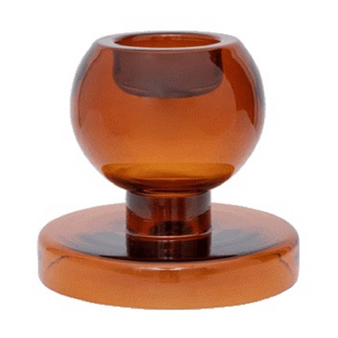 JTTP Products Glass Candle Holder | Apricot Orange available in Joshua Tree at JT Trading Post