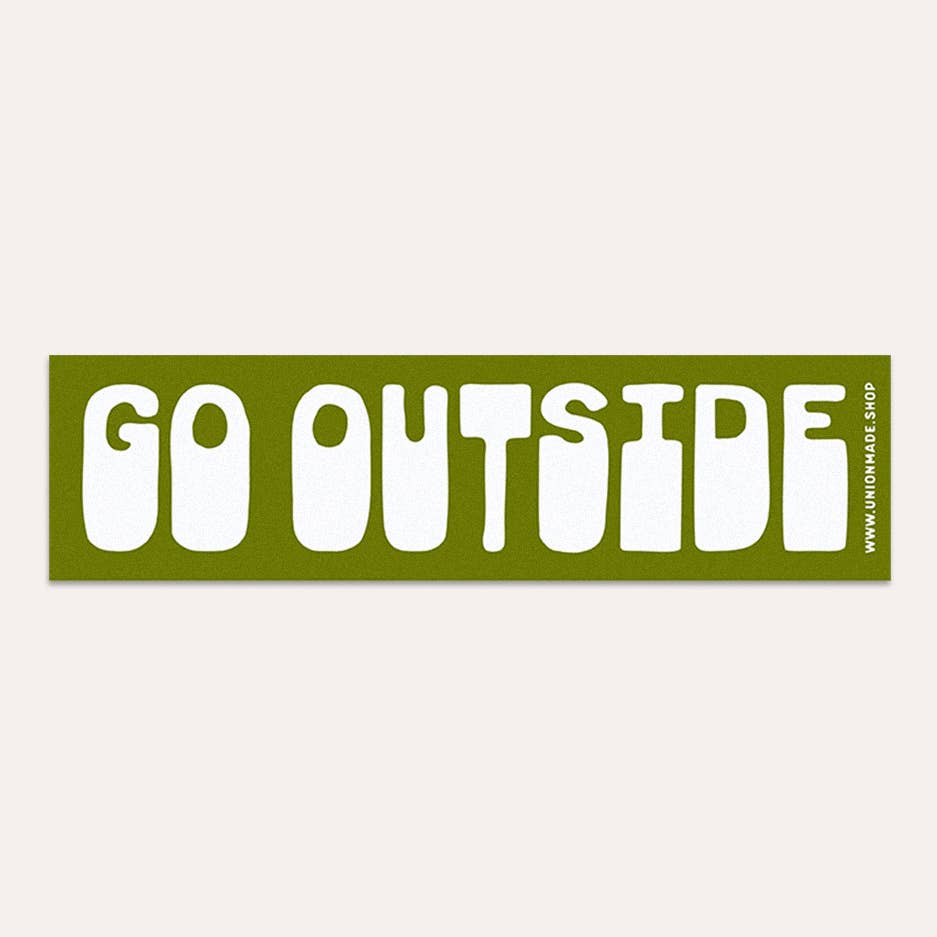 JTTP Products Go Outside Bumper Sticker available in Joshua Tree at JT Trading Post