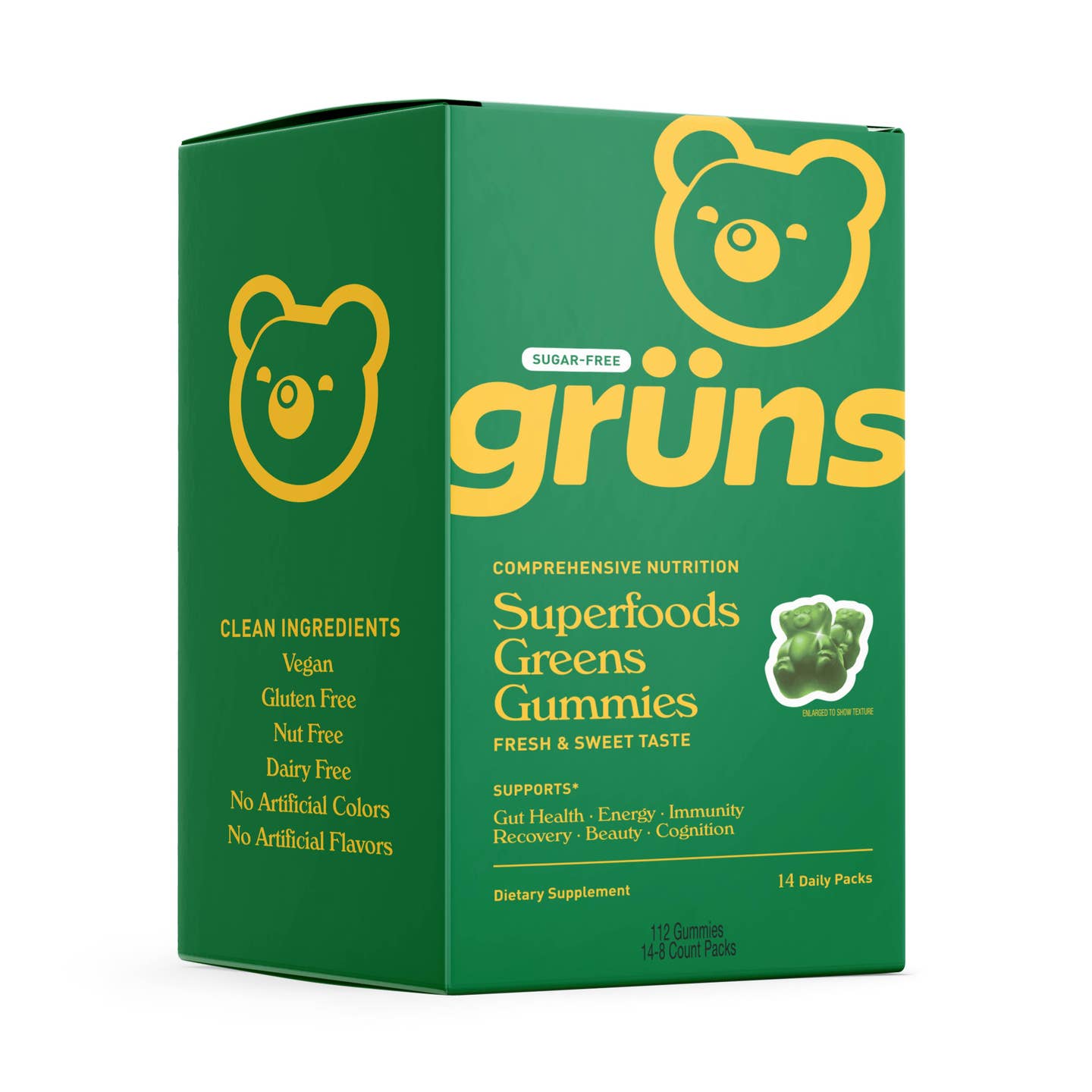 JTTP Products Grüns Adult Sugar Free Superfood Greens Gummies, 14 Servings available in Joshua Tree at JT Trading Post