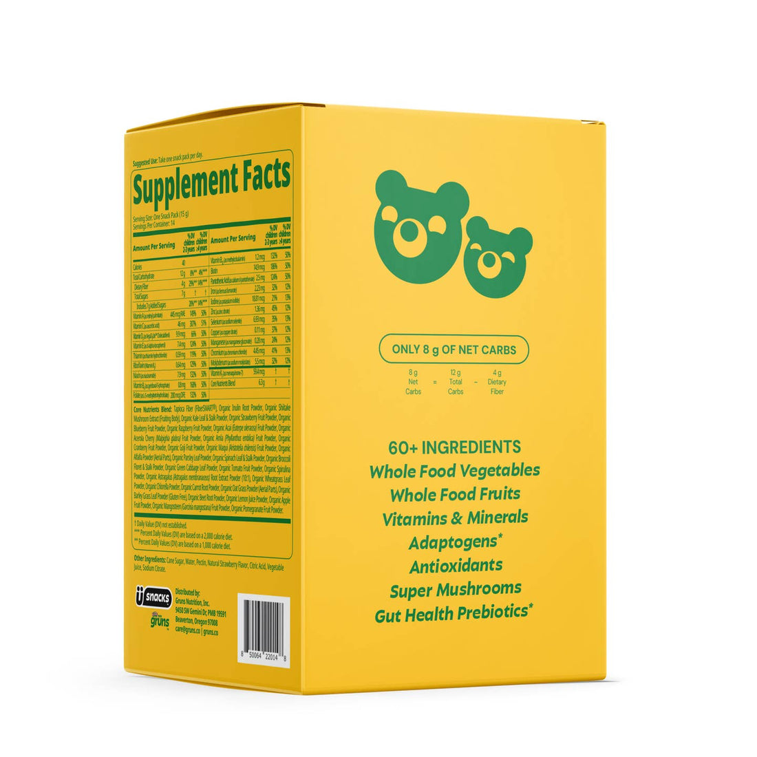 JTTP Products Grüns Kids Superfood Greens Gummies, 14 Servings available in Joshua Tree at JT Trading Post
