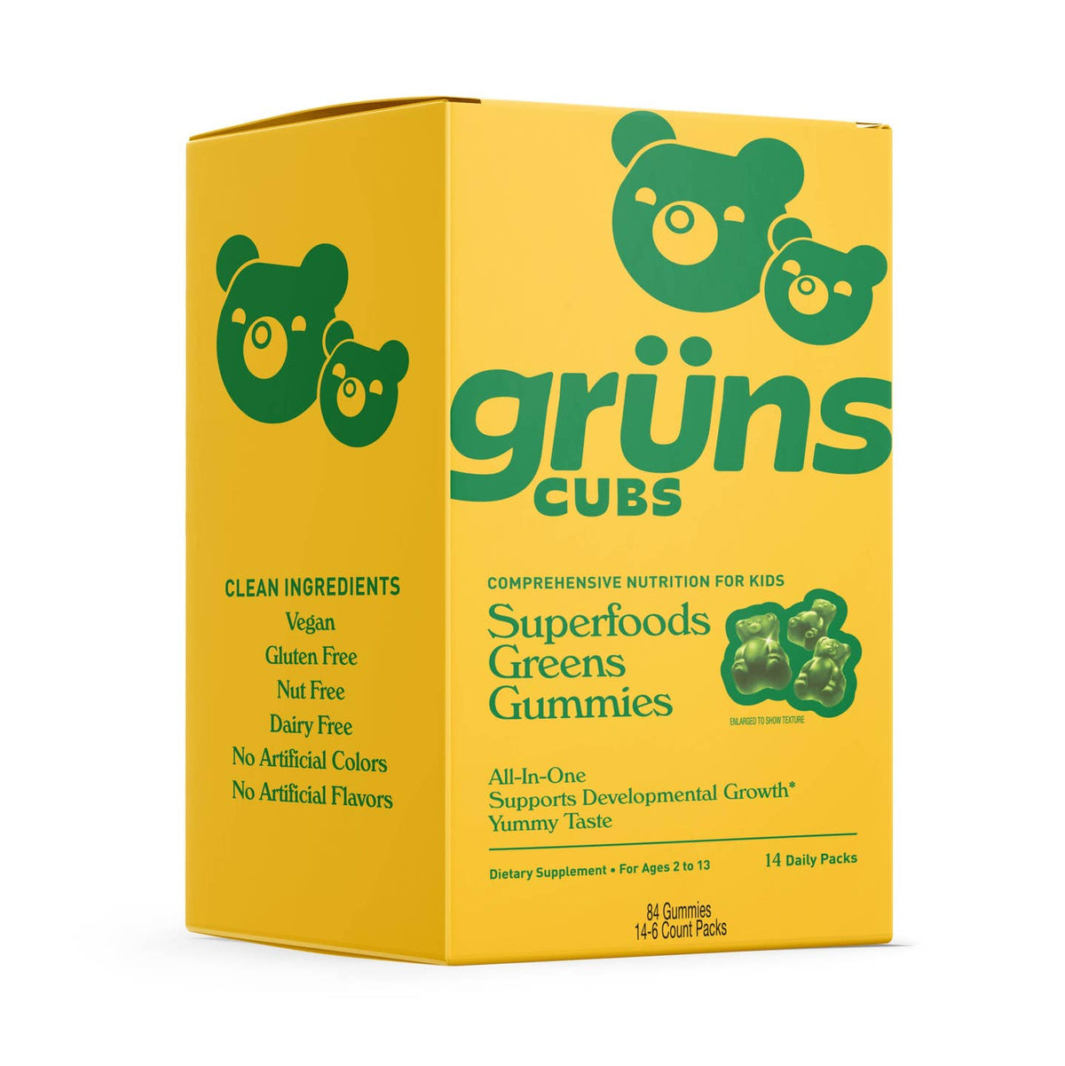 JTTP Products Grüns Kids Superfood Greens Gummies, 14 Servings available in Joshua Tree at JT Trading Post