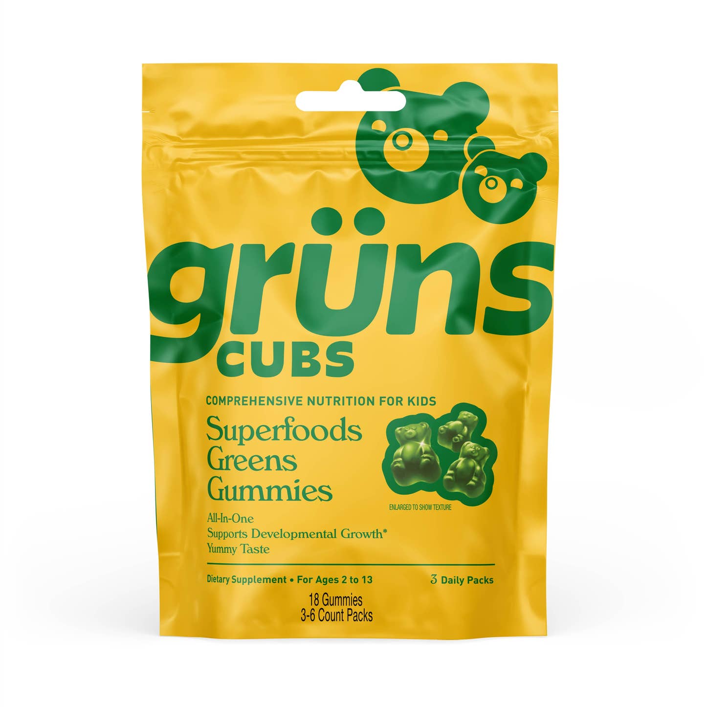 JTTP Products Grüns Kids Superfood Greens Gummies, 3 Servings available in Joshua Tree at JT Trading Post