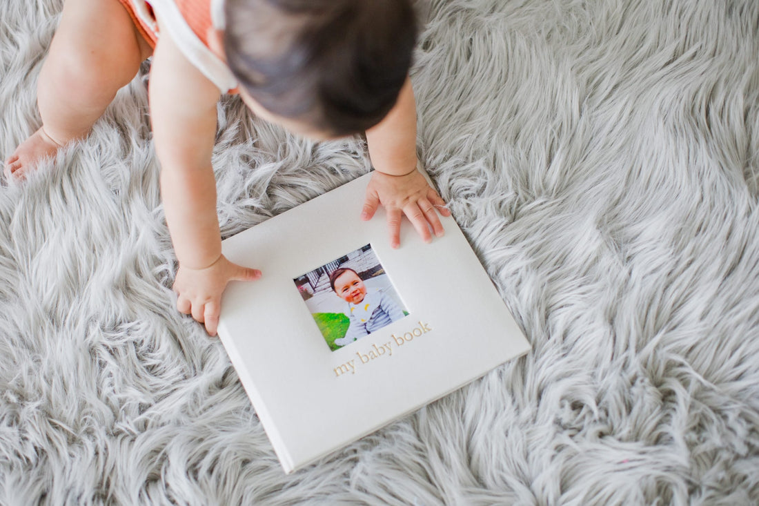 JTTP Products Ivory Linen Baby Memory Book available in Joshua Tree at JT Trading Post