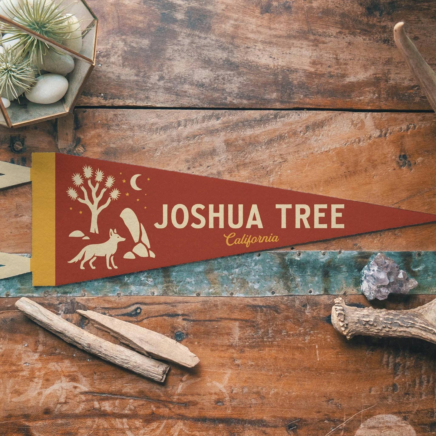 JTTP Products Joshua Tree California Felt Pennant | Large available in Joshua Tree at JT Trading Post