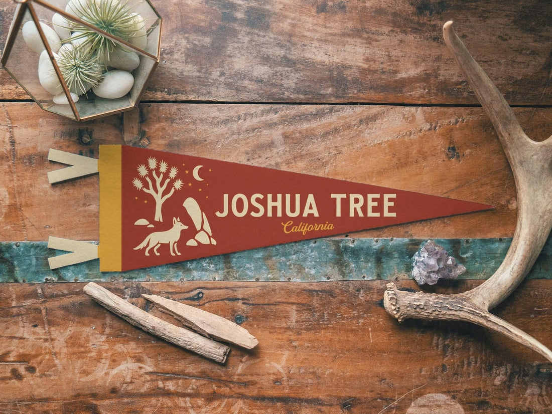 JTTP Products Joshua Tree California Felt Pennant | Mini available in Joshua Tree at JT Trading Post