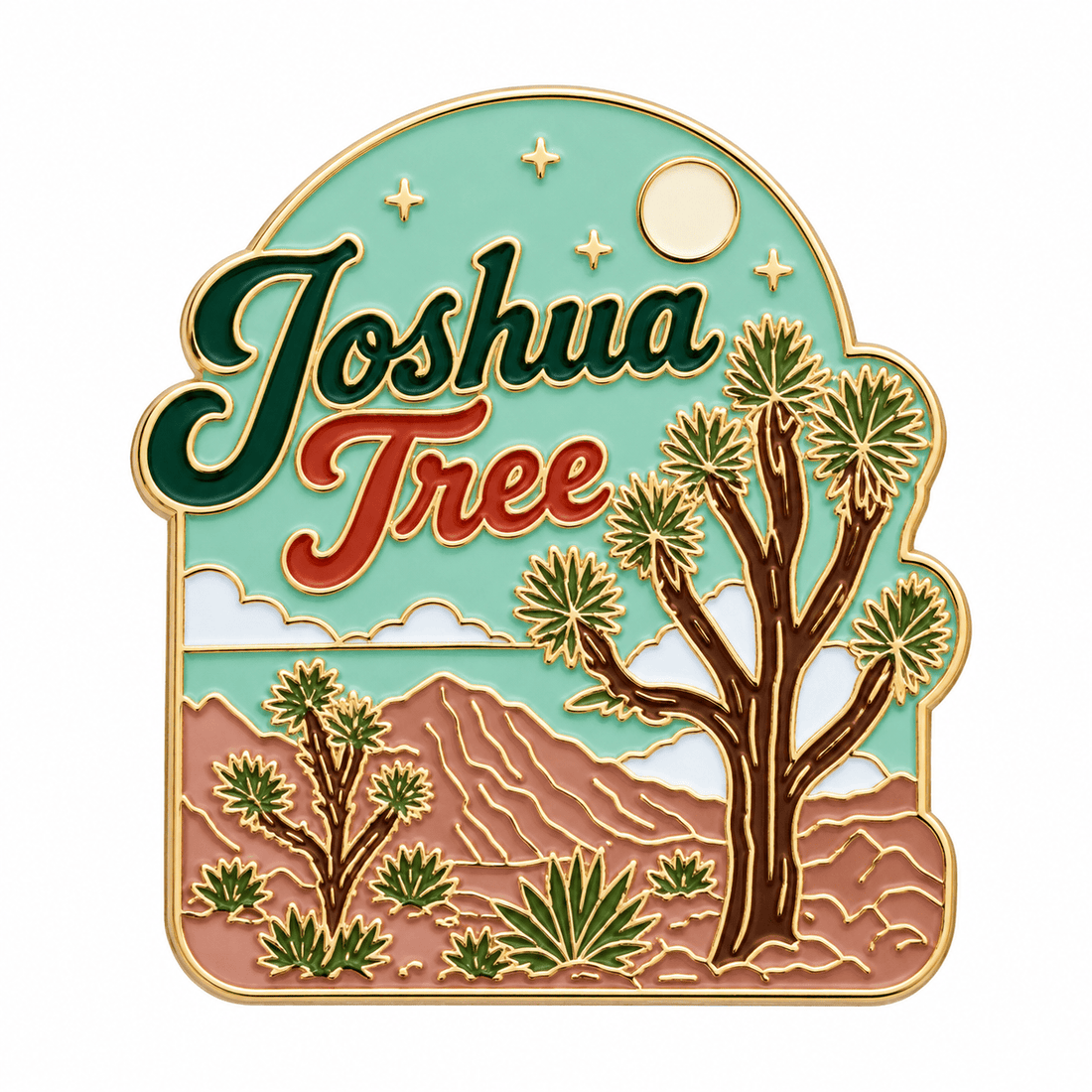JTTP Products Joshua Tree Enamel Pin available in Joshua Tree at JT Trading Post