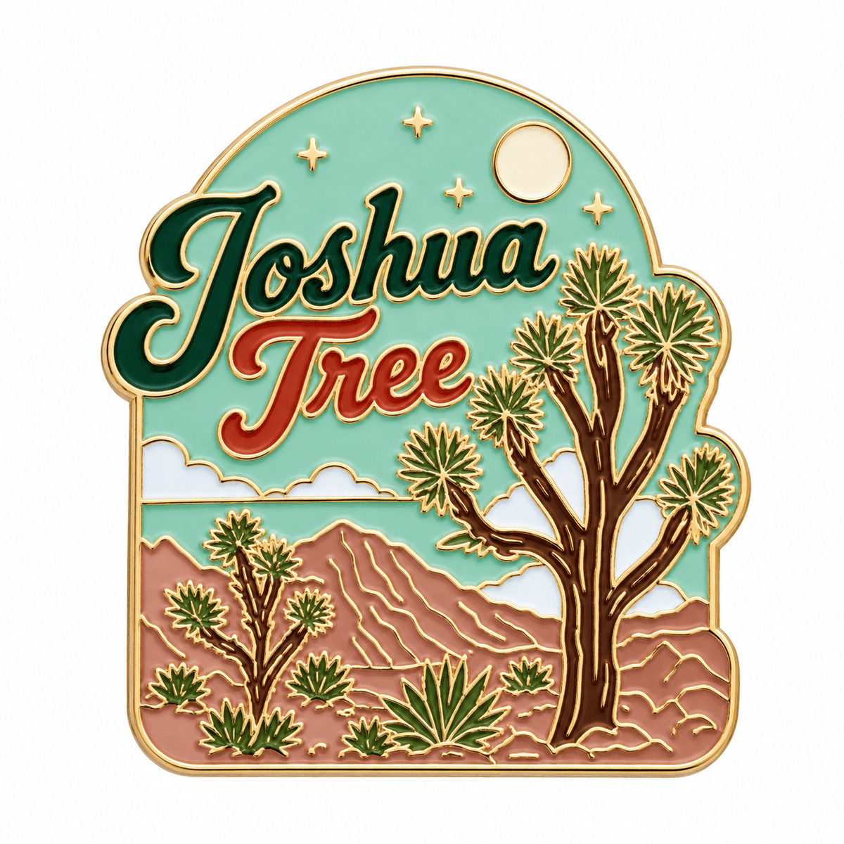JTTP Products Joshua Tree Enamel Pin available in Joshua Tree at JT Trading Post