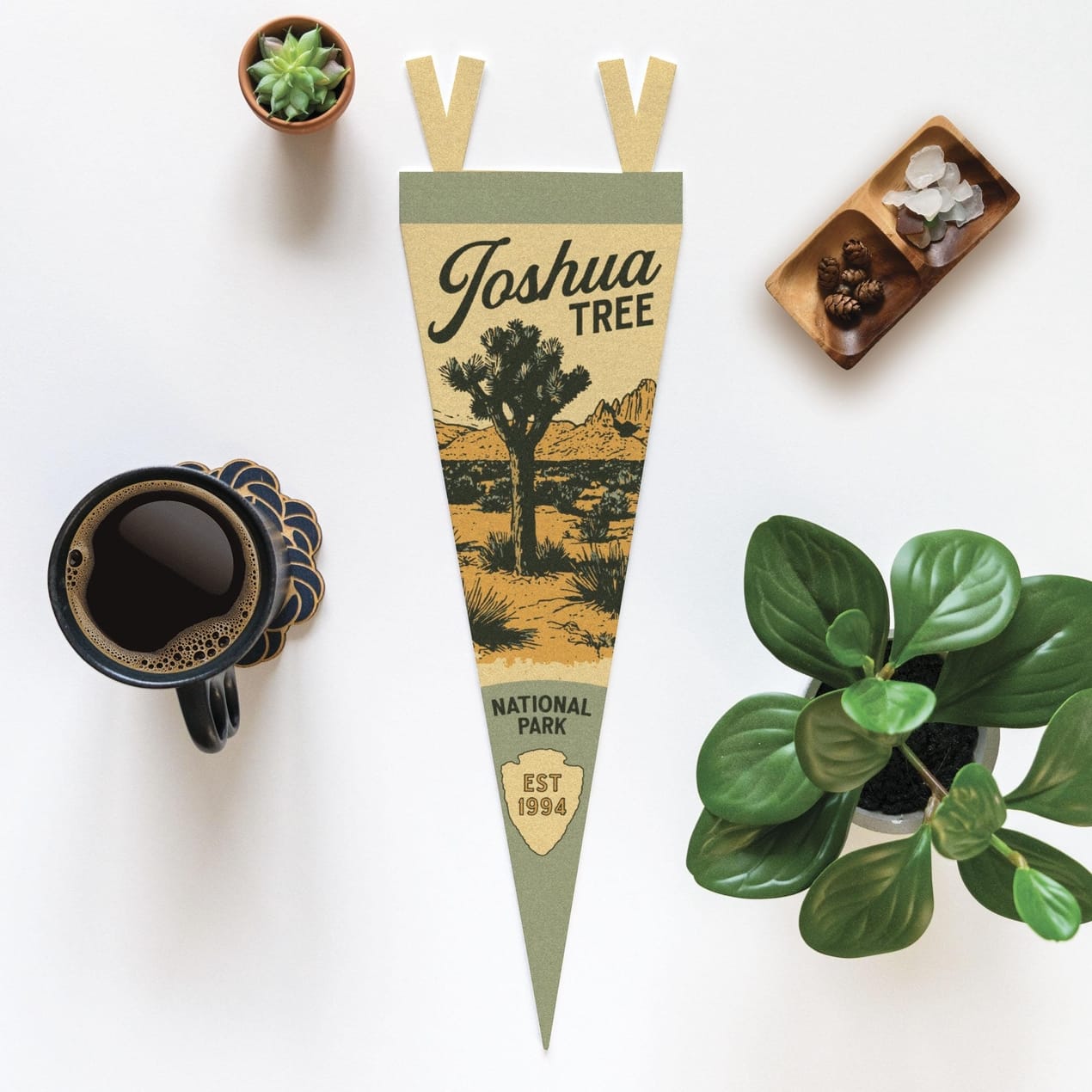 JTTP Products Joshua Tree National Park Felt Pennant | Mini available in Joshua Tree at JT Trading Post