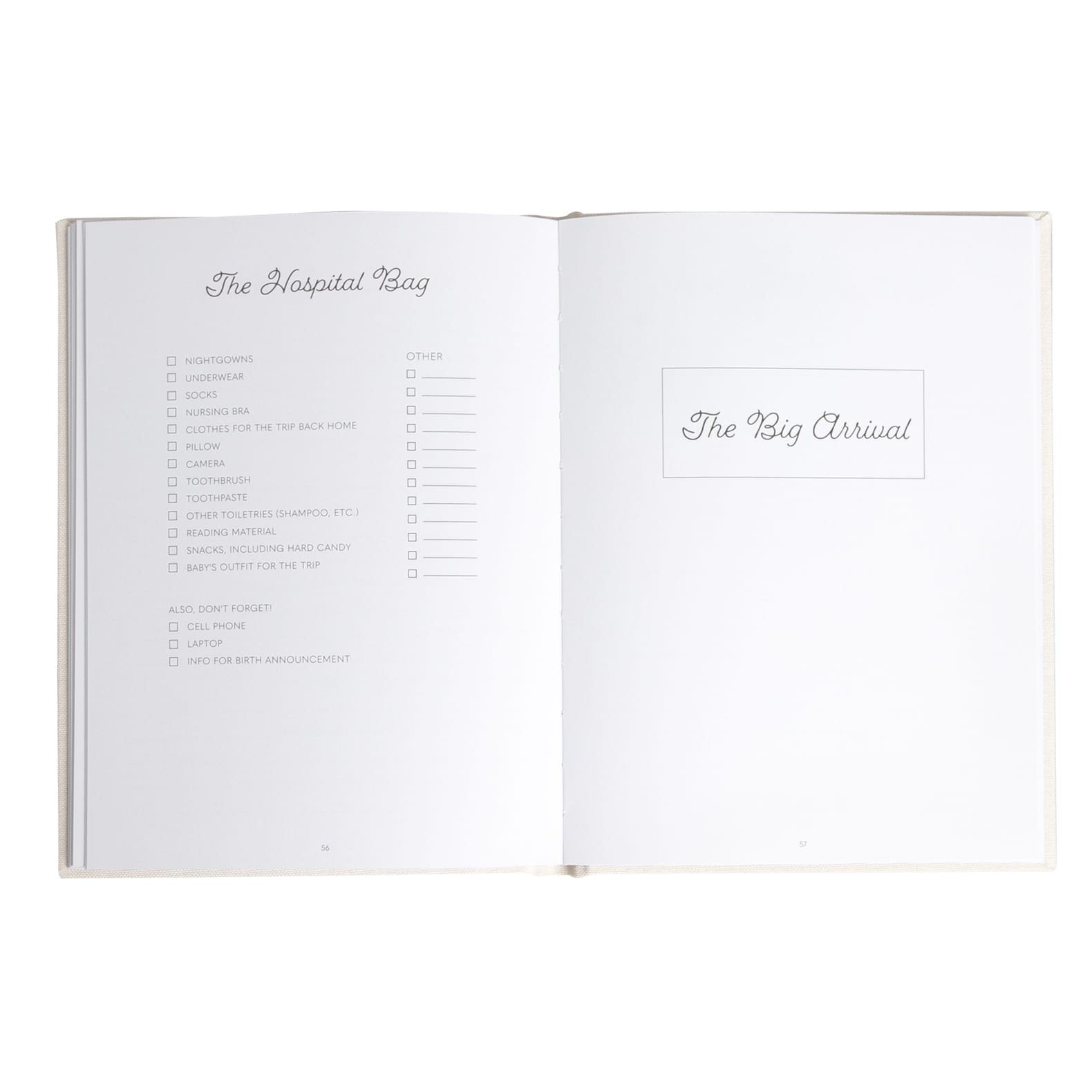 JTTP Products Linen Pregnancy Journal available in Joshua Tree at JT Trading Post