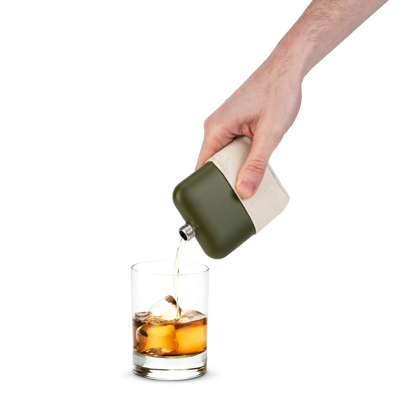 JTTP Products Matte Army Green Flask available in Joshua Tree at JT Trading Post