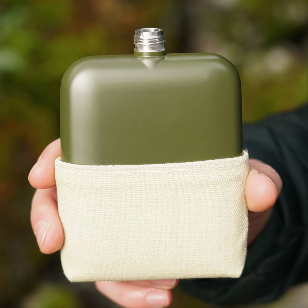 JTTP Products Matte Army Green Flask available in Joshua Tree at JT Trading Post