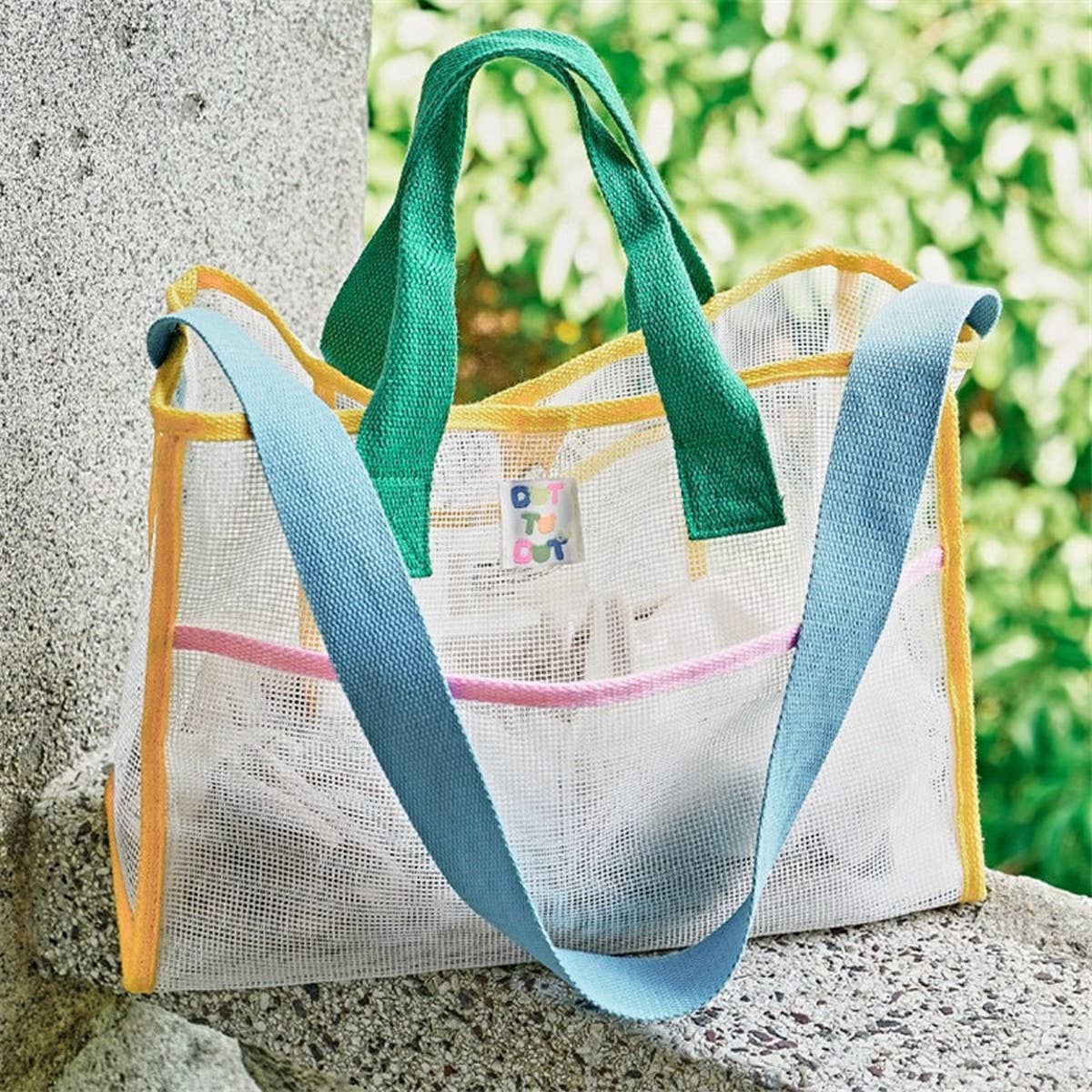 JTTP Products Mesh Beach Bag | White available in Joshua Tree at JT Trading Post