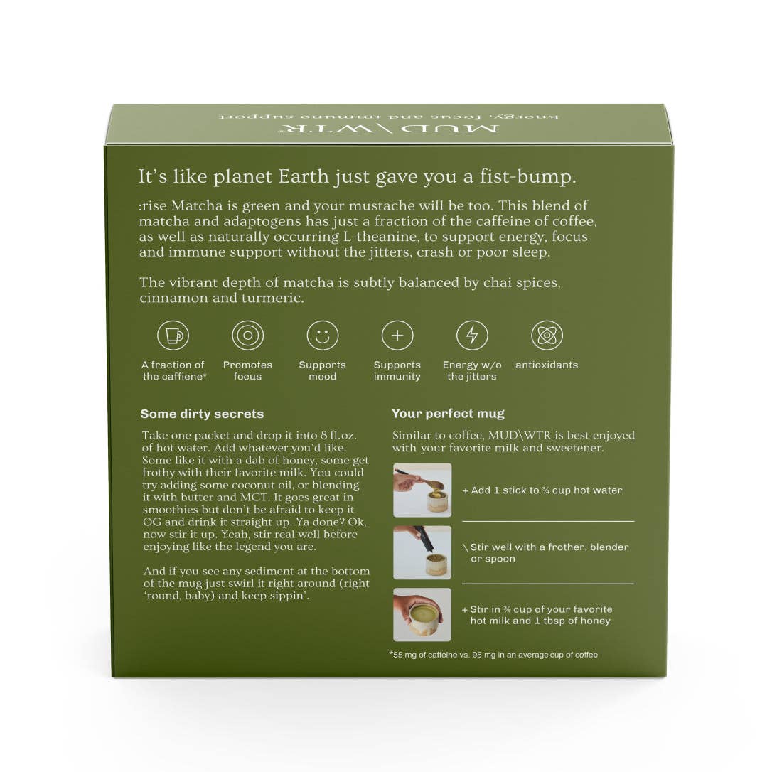 JTTP Products MUD\WTR |Matcha Stick Packs | 8 servings available in Joshua Tree at JT Trading Post