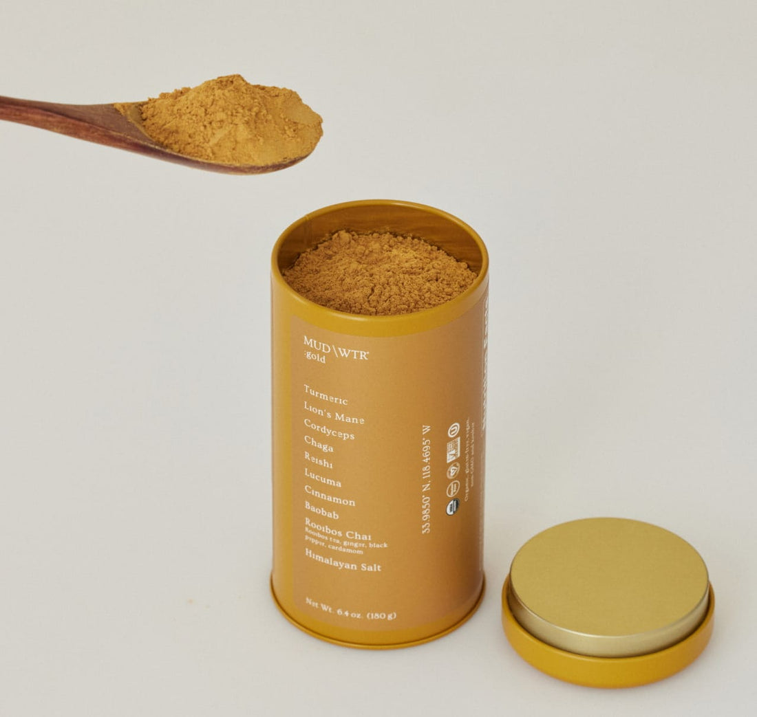 JTTP Products MUD\WTR | Turmeric | 30 Serving Tin available in Joshua Tree at JT Trading Post