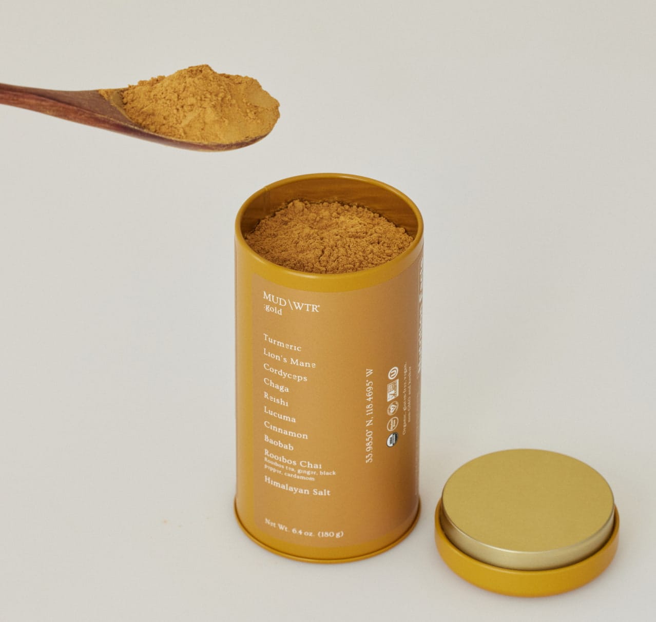 JTTP Products MUD\WTR | Turmeric | 30 Serving Tin available in Joshua Tree at JT Trading Post