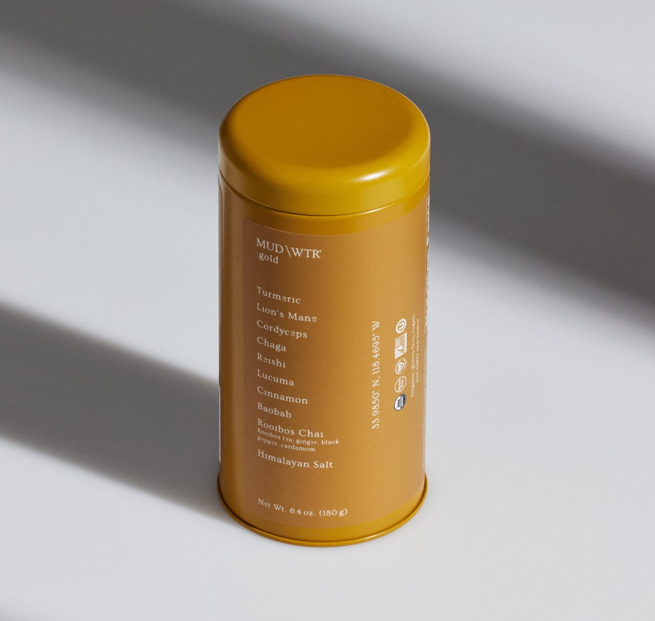 JTTP Products MUD\WTR | Turmeric | 30 Serving Tin available in Joshua Tree at JT Trading Post