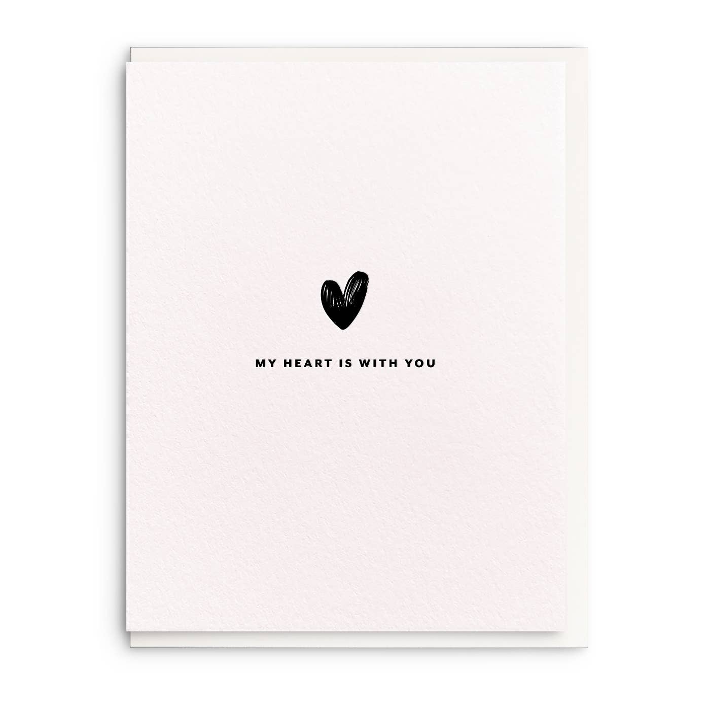 JTTP Products My Heart Is with You - Letterpress Sympathy Greeting Card available in Joshua Tree at JT Trading Post