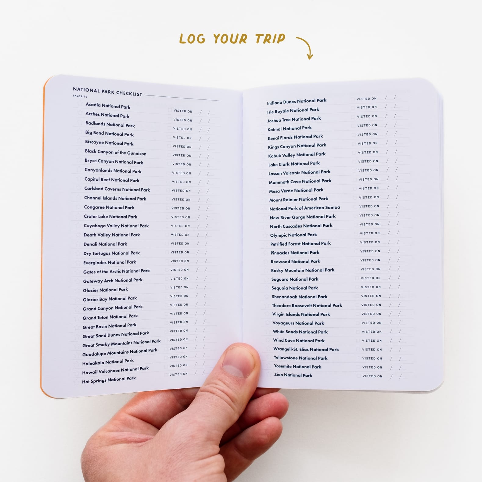 JTTP Products National Parks Passport Stamp Journal available in Joshua Tree at JT Trading Post